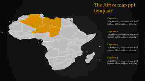 map ppt template-The Africa map ppt template